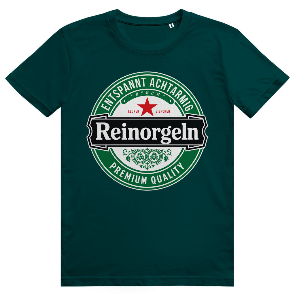Entspannt achtarmig einen reinorgeln - Lustiges Bier Logo - Premium Bio Unisex T-Shirt
