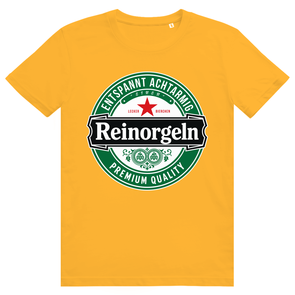 Entspannt achtarmig einen reinorgeln - Lustiges Bier Logo - Premium Bio Unisex T-Shirt
