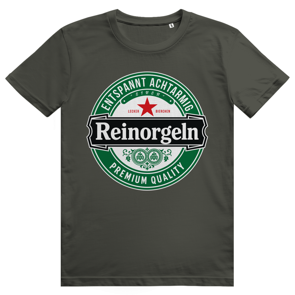 Entspannt achtarmig einen reinorgeln - Lustiges Bier Logo - Premium Bio Unisex T-Shirt