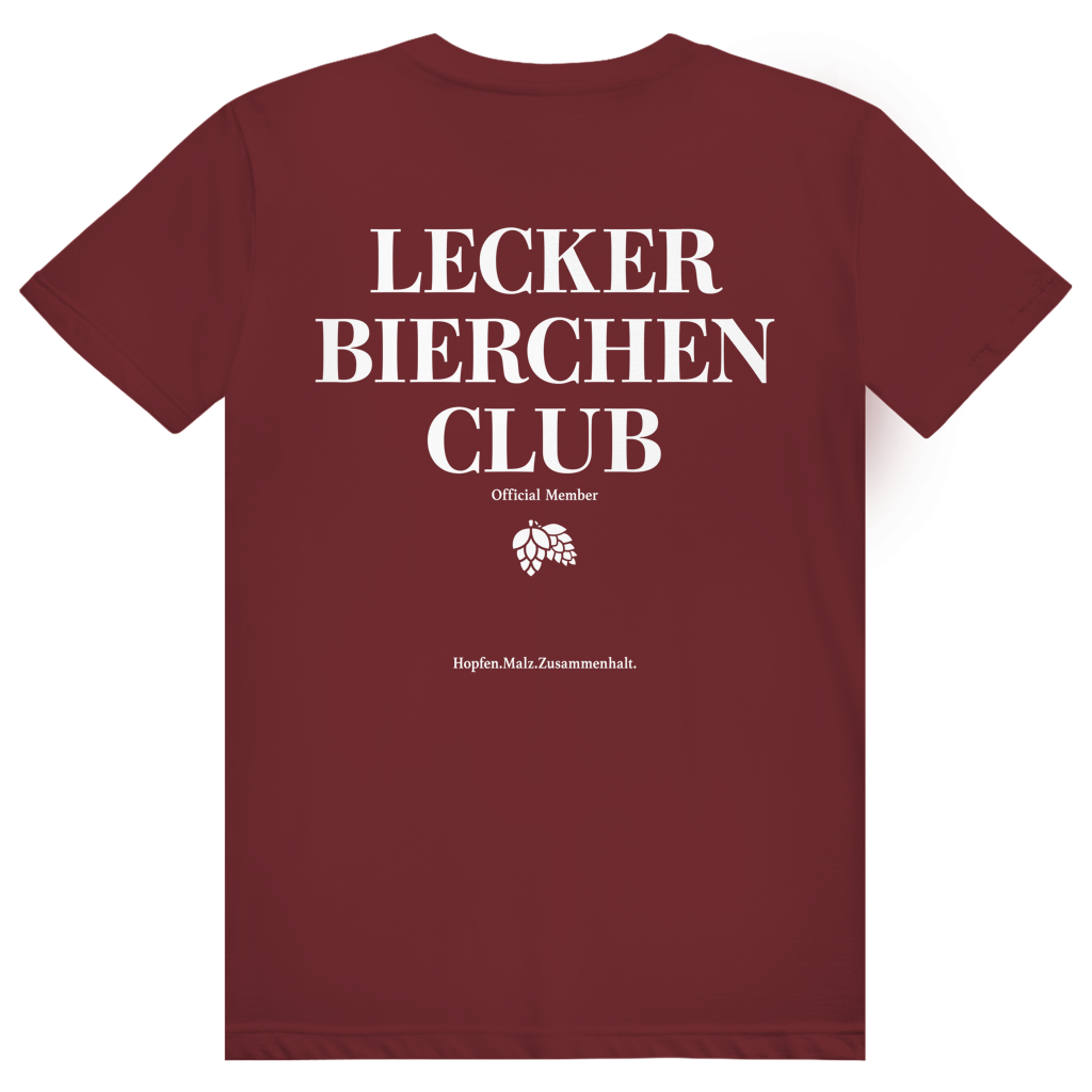 Lecker Bierchen Club Member - Premium Bio Unisex (Rückendruck) T-Shirt