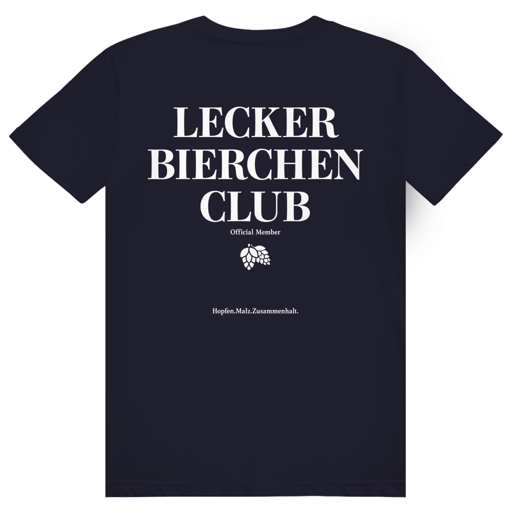 Lecker Bierchen Club Member - Premium Bio Unisex (Rückendruck) T-Shirt