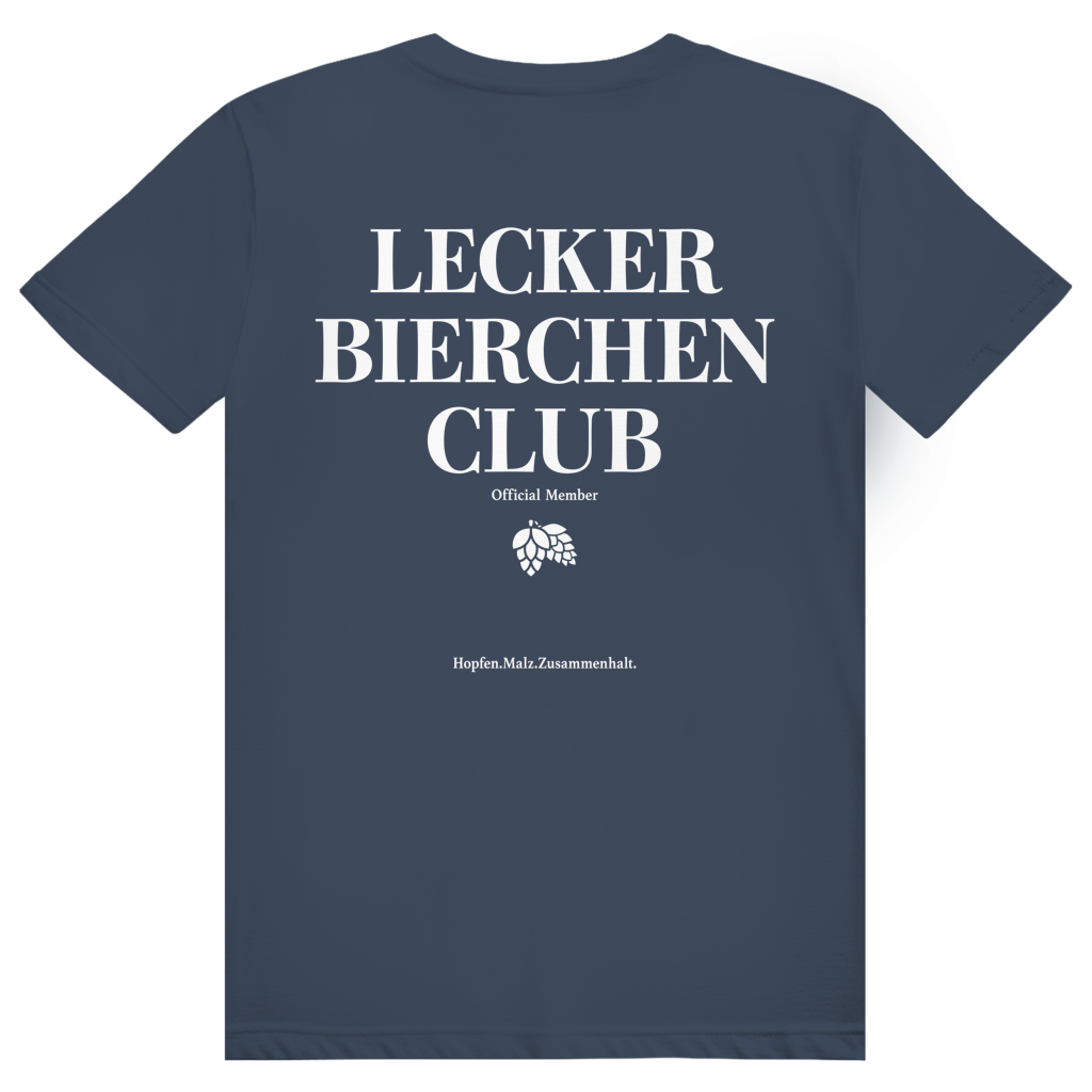Lecker Bierchen Club Member - Premium Bio Unisex (Rückendruck) T-Shirt