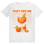 They see me Aperollin - Aperol Spritz - Premium Bio Unisex (Rückendruck) T-Shirt