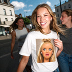 Disgusted Doll Face 2 - Lustiges Barbie Meme - Premium Bio Unisex T-Shirt