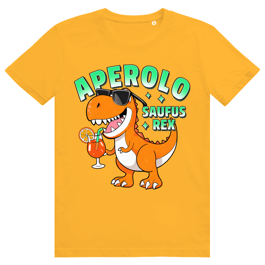 Aperolo Saufus Rex - Aperol Spritz Dino Meme - Premium Bio Unisex T-Shirt