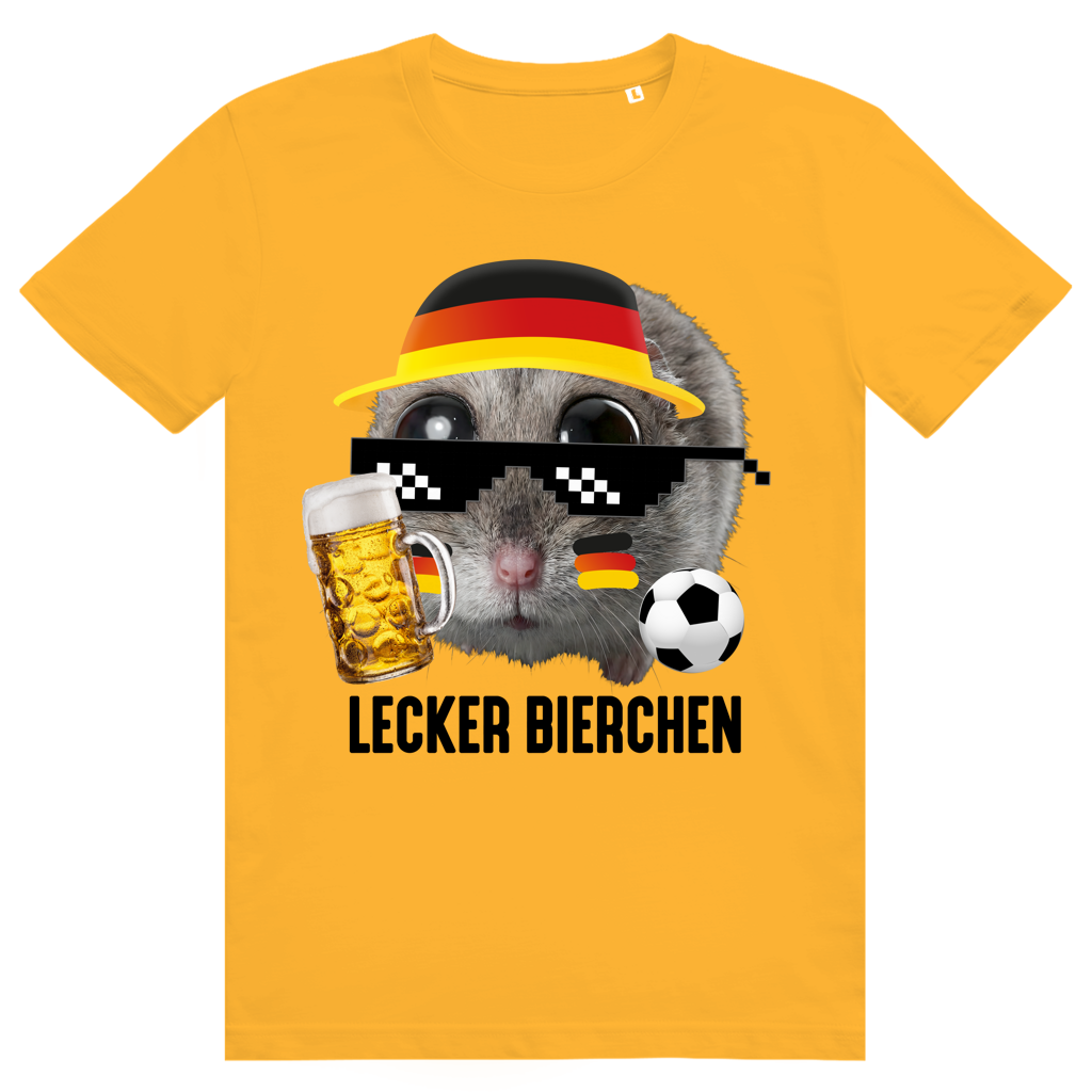 Lecker Bierchen Deutschland - Sad Hamster Sauftrikot Meme - Premium Bio Unisex T-Shirt