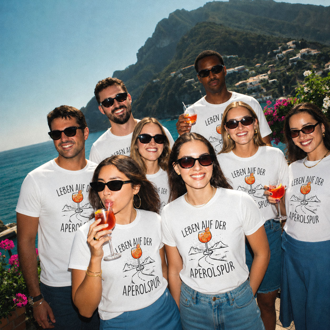 Leben auf der Aperolspur - Aperol Spritz - Premium Bio Unisex T-Shirt